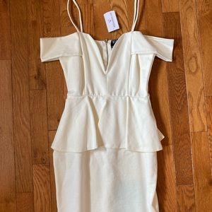 Off shoulder peplum dress